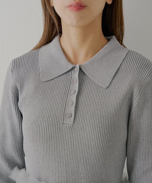 m♡ chico フリルティアード襟付きミニワンピース SALON by Chico】フリルティアード襟付きミニワンピース | Chico(チコ