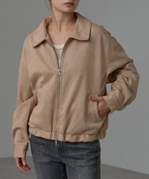 r.（アールドット）の「スウェードライク Wジップブルゾン（ブルゾン）」