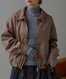 r.（アールドット）の「スウェードライク Wジップブルゾン（ブルゾン）」