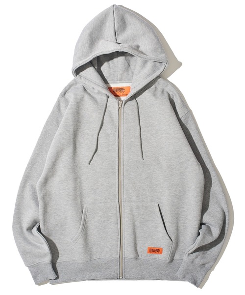 UNIVERSAL OVERALL(ユニバーサルオーバーオール)の「【UNIVERSAL OVERALL】T/C SWEAT ZIP HOODIE / 裏起毛スウェットジップアップパーカー(パーカー・メンズ・オートミール/ネイビー/オレンジ/グレー/ブラック/ホワイト・MEDIUM/LARGE/X-LARGE)」の3枚目の写真