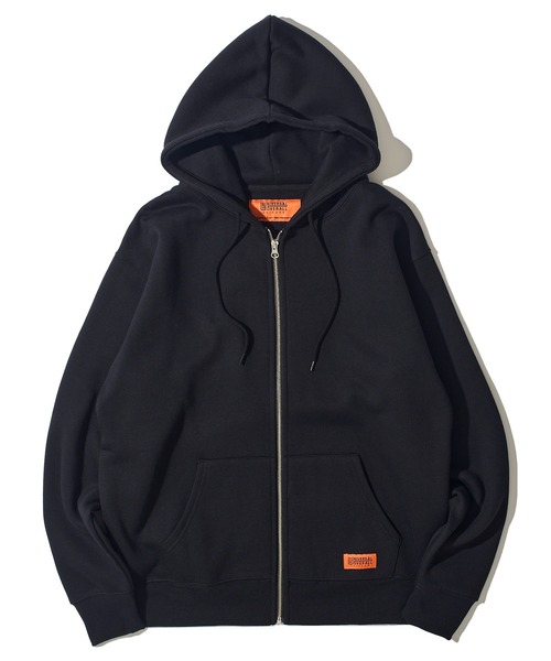 UNIVERSAL OVERALL(ユニバーサルオーバーオール)の「【UNIVERSAL OVERALL】T/C SWEAT ZIP HOODIE / 裏起毛スウェットジップアップパーカー(パーカー・メンズ・オートミール/ネイビー/オレンジ/グレー/ブラック/ホワイト・MEDIUM/LARGE/X-LARGE)」の9枚目の写真