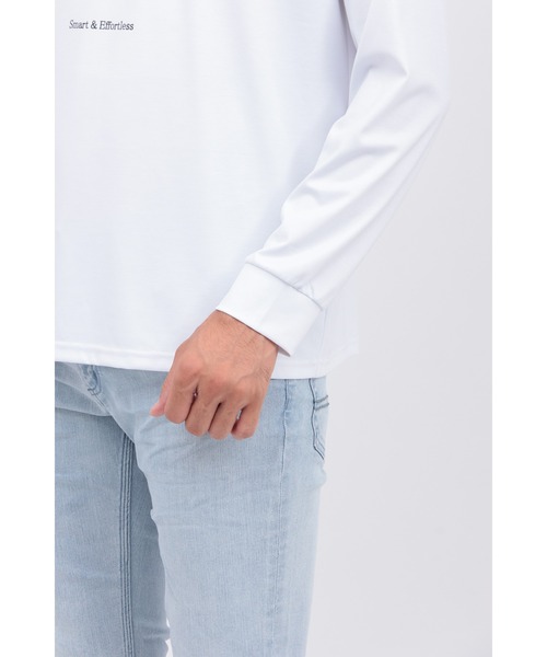 HIGH STREET（ハイストリート）の「HﾛｺﾞﾌﾟﾘﾝﾄｸﾙｰﾈｯｸﾅｶﾞｿﾃﾞTCS（Tシャツ/カットソー・メンズ・ホワイト/ブラック・MEDIUM/LARGE/LL）」の8枚目の写真