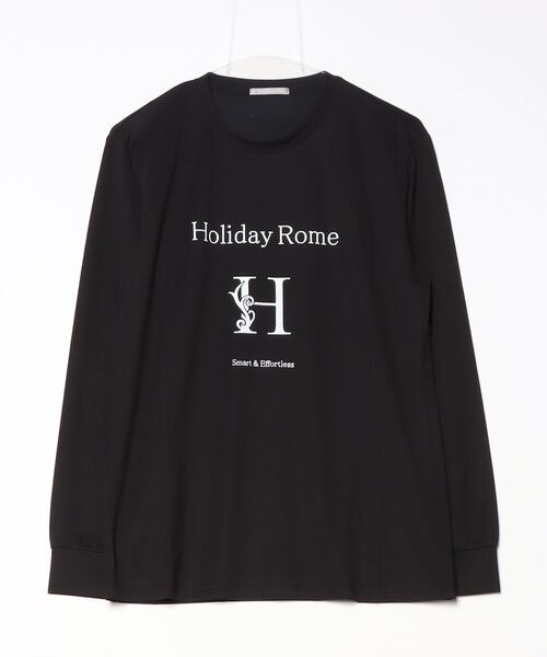 HIGH STREET（ハイストリート）の「HﾛｺﾞﾌﾟﾘﾝﾄｸﾙｰﾈｯｸﾅｶﾞｿﾃﾞTCS（Tシャツ/カットソー・メンズ・ホワイト/ブラック・MEDIUM/LARGE/LL）」の4枚目の写真