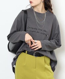 EGLANTINE バックチュールフレアカットソー