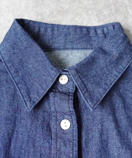 SELECT LEVERY(セレクトリベリー)の「デニムオーバーシャツ(シャツ/ブラウス・レディース・ブルー/ネイビー・MEDIUM/LARGE)」の21枚目の写真