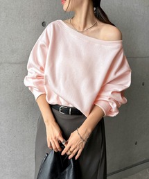 スウェット オフショルダー」に該当するトップスファッション