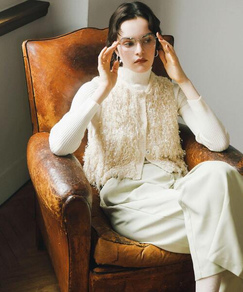 SENSE OF PLACE by URBAN RESEARCH（センスオブプレイスバイアーバンリサーチ）の「ブラシヤーンループベスト（ベスト・レディース・ブラウン/ブラック/アイボリー・ONE）」の5枚目の写真