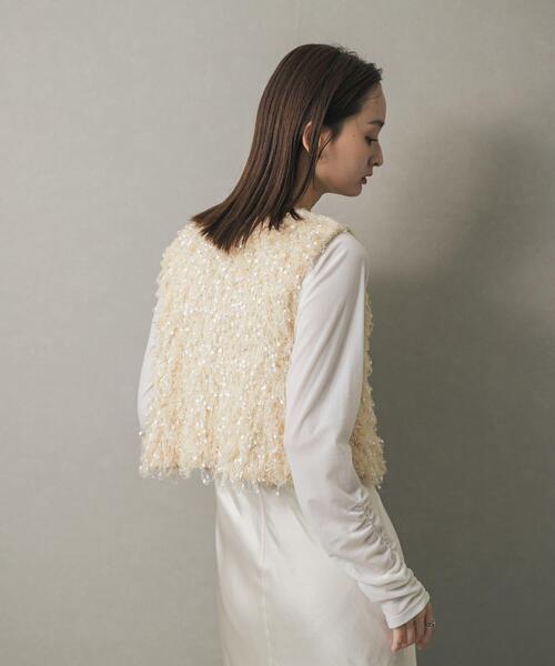 SENSE OF PLACE by URBAN RESEARCH（センスオブプレイスバイアーバンリサーチ）の「ブラシヤーンループベスト（ベスト・レディース・ブラウン/ブラック/アイボリー・ONE）」の8枚目の写真