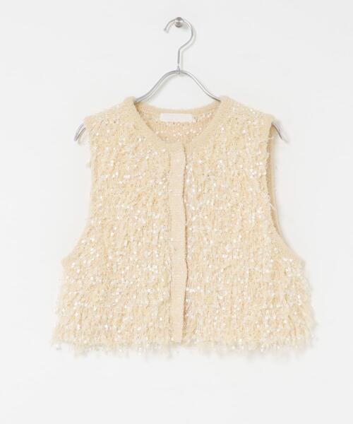 SENSE OF PLACE by URBAN RESEARCH（センスオブプレイスバイアーバンリサーチ）の「ブラシヤーンループベスト（ベスト・レディース・ブラウン/ブラック/アイボリー・ONE）」の11枚目の写真