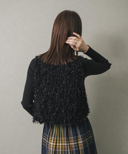 SENSE OF PLACE by URBAN RESEARCH（センスオブプレイスバイアーバンリサーチ）の「ブラシヤーンループベスト（ベスト・レディース・ブラウン/ブラック/アイボリー・ONE）」の14枚目の写真