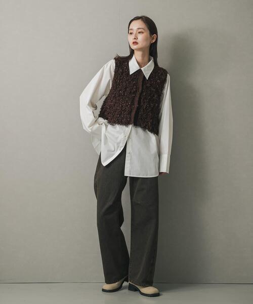 SENSE OF PLACE by URBAN RESEARCH（センスオブプレイスバイアーバンリサーチ）の「ブラシヤーンループベスト（ベスト・レディース・ブラウン/ブラック/アイボリー・ONE）」の22枚目の写真