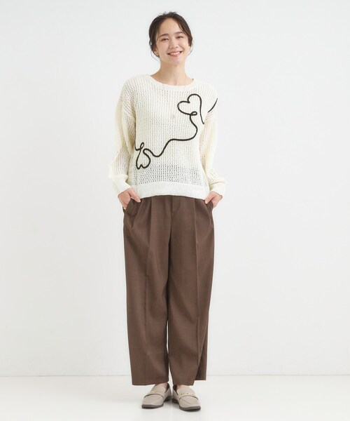Cutie Blonde(キューティーブロンド)の「コード刺繍アソートメッシュカーディガン(カーディガン/ボレロ・レディース・ベージュ/レッド系/ピンク系その他/ブラック/オフホワイト/ブラウン系その他2・00)」の12枚目の写真