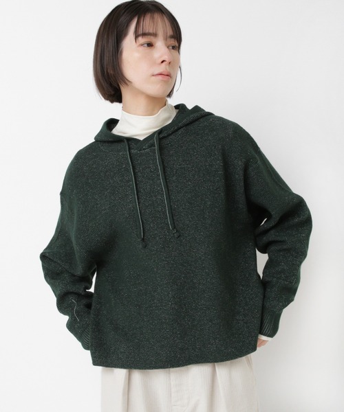 RNA-N(アールエヌエーエヌ)の「K2726 ワッフルニットフーディー(パーカー・レディース・キナリ/オレンジ/グリーン・FREE)」の4枚目の写真