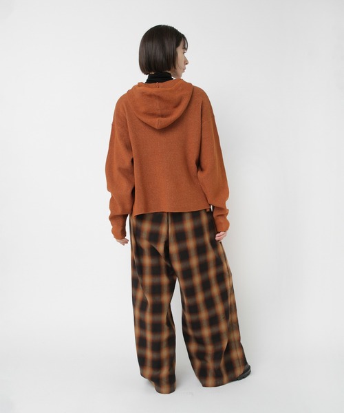 RNA-N(アールエヌエーエヌ)の「K2726 ワッフルニットフーディー(パーカー・レディース・キナリ/オレンジ/グリーン・FREE)」の15枚目の写真