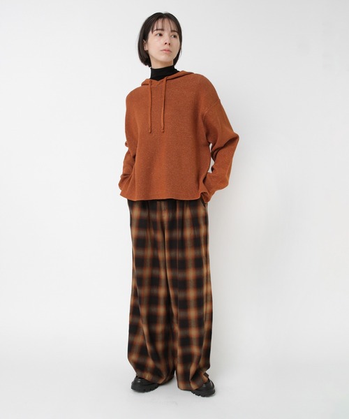 RNA-N(アールエヌエーエヌ)の「K2726 ワッフルニットフーディー(パーカー・レディース・キナリ/オレンジ/グリーン・FREE)」の13枚目の写真