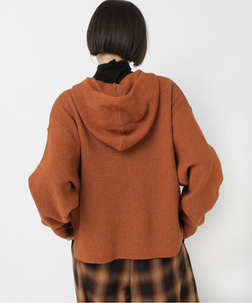 RNA-N(アールエヌエーエヌ)の「K2726 ワッフルニットフーディー(パーカー・レディース・キナリ/オレンジ/グリーン・FREE)」の8枚目の写真