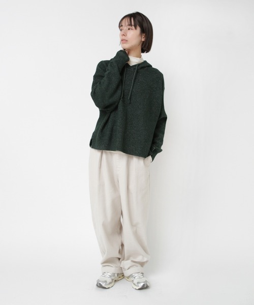 RNA-N(アールエヌエーエヌ)の「K2726 ワッフルニットフーディー(パーカー・レディース・キナリ/オレンジ/グリーン・FREE)」の12枚目の写真