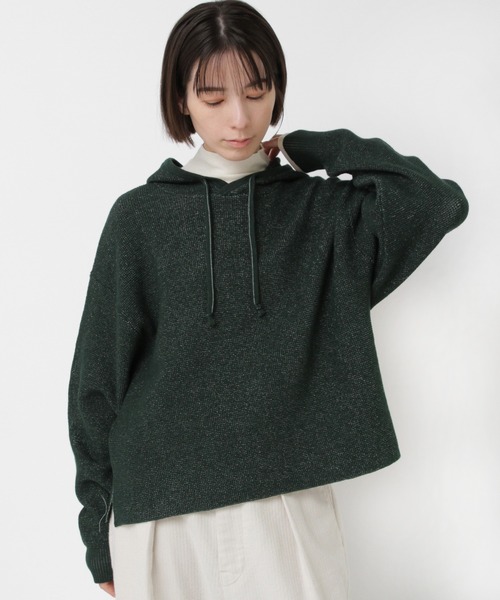 RNA-N(アールエヌエーエヌ)の「K2726 ワッフルニットフーディー(パーカー・レディース・キナリ/オレンジ/グリーン・FREE)」の21枚目の写真