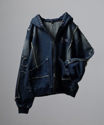 RE730（アールイーセブンサーティー）の「RE730 Denim Cross デニムZIPパーカー クロス十字（ブルゾン）」