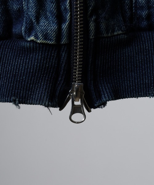 RE730(アールイーセブンサーティー)の「RE730 Denim Cross デニムZIPパーカー クロス十字(ブルゾン・メンズ・ブルー/サックスブルー/ブラック・L/M)」の15枚目の写真