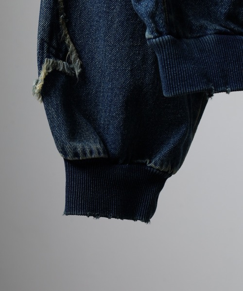 RE730(アールイーセブンサーティー)の「RE730 Denim Cross デニムZIPパーカー クロス十字(ブルゾン・メンズ・ブルー/サックスブルー/ブラック・L/M)」の16枚目の写真