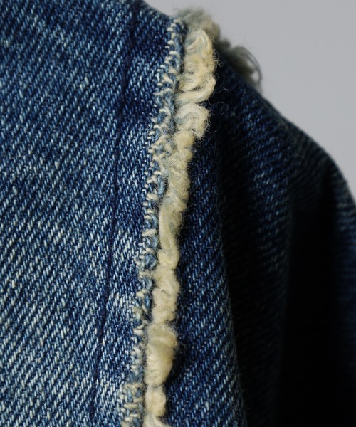 RE730(アールイーセブンサーティー)の「RE730 Denim Cross デニムZIPパーカー クロス十字(ブルゾン・メンズ・ブルー/サックスブルー/ブラック・L/M)」の13枚目の写真