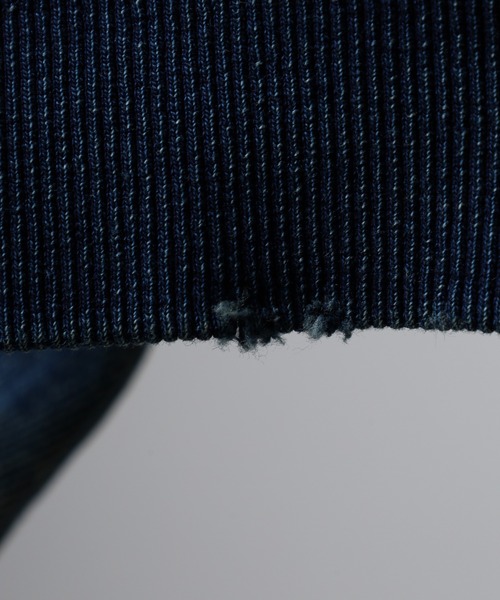 RE730(アールイーセブンサーティー)の「RE730 Denim Cross デニムZIPパーカー クロス十字(ブルゾン・メンズ・ブルー/サックスブルー/ブラック・L/M)」の18枚目の写真