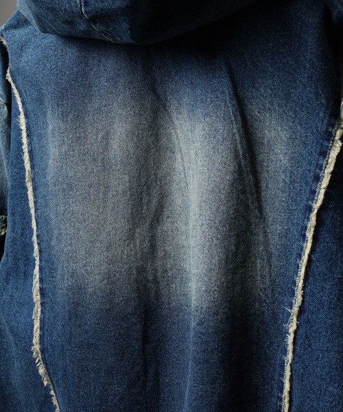 RE730(アールイーセブンサーティー)の「RE730 Denim Cross デニムZIPパーカー クロス十字(ブルゾン・メンズ・ブルー/サックスブルー/ブラック・L/M)」の21枚目の写真