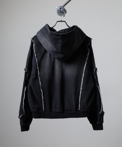 RE730(アールイーセブンサーティー)の「RE730 Denim Cross デニムZIPパーカー クロス十字(ブルゾン・メンズ・ブルー/サックスブルー/ブラック・L/M)」の7枚目の写真