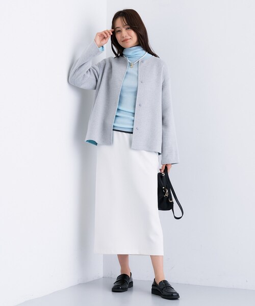 INDIVI（インディヴィ）の「【洗える／毛玉になりにくい】エクストラファインウール リブタートルニット（ニット/セーター・レディース・チャコール/ブラック/レッド系1/サックスブルー/オフホワイト/ベージュ系その他5・05/13/15 /34/38/19）」の21枚目の写真