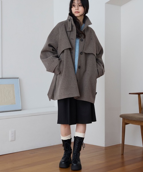 MONO-MART(モノマート)の「トラックソール レースアップ ミドル丈 ショートブーツ(ブーツ・レディース・ダークブラウン/ブラック・L/M/S)」の11枚目の写真