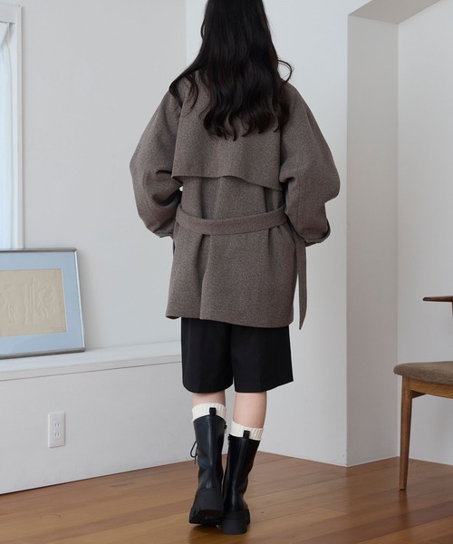 MONO-MART(モノマート)の「トラックソール レースアップ ミドル丈 ショートブーツ(ブーツ・レディース・ダークブラウン/ブラック・L/M/S)」の13枚目の写真