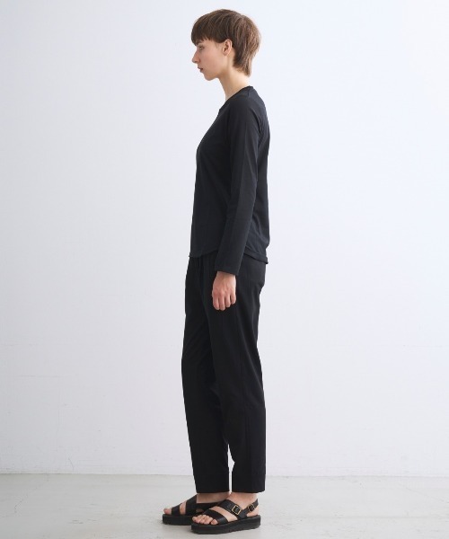 three dots(スリードッツ)の「ファンデーションコットン ロングスリーブT(Tシャツ/カットソー・レディース・ブラック/ホワイト・SMALL/MEDIUM)」の12枚目の写真