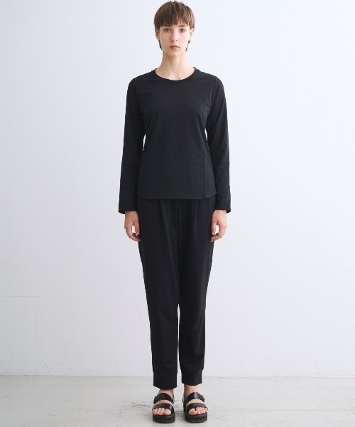 three dots(スリードッツ)の「ファンデーションコットン ロングスリーブT(Tシャツ/カットソー・レディース・ブラック/ホワイト・SMALL/MEDIUM)」の11枚目の写真