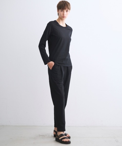 three dots(スリードッツ)の「ファンデーションコットン ロングスリーブT(Tシャツ/カットソー・レディース・ブラック/ホワイト・SMALL/MEDIUM)」の10枚目の写真