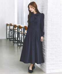 新品 トッカ TOCCA ベリス ワンピース ツイード ビジュー 青系 サイズ6 トッカ 6623828 ワンピース ブルー フラワーモチーフ 刺繍