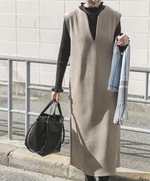 ITEMS URBANRESEARCH（アイテムズ アーバンリサーチ）の「『静電気防止』フェイクスエードジャンスカ（ワンピース・レディース）」