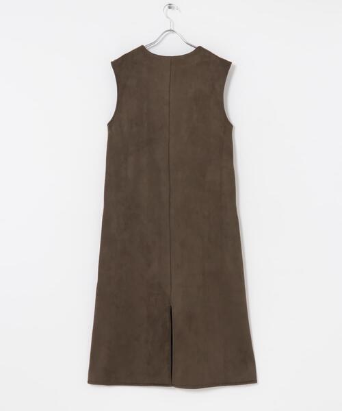 ITEMS URBANRESEARCH（アイテムズ アーバンリサーチ）の「『静電気防止』フェイクスエードジャンスカ（ワンピース・レディース・ブラウン/モカ・FREE）」の19枚目の写真