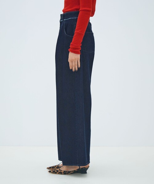 MACPHEE(マカフィー)の「ハードツイストデニム ワイドパンツ(デニムパンツ・レディース・ネイビー・32/34/36)」の4枚目の写真