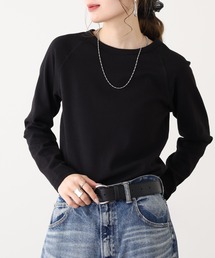 OMNES（オムネス）の「ストレッチジャガード　クルーネック長袖Tシャツ（Tシャツ/カットソー）」