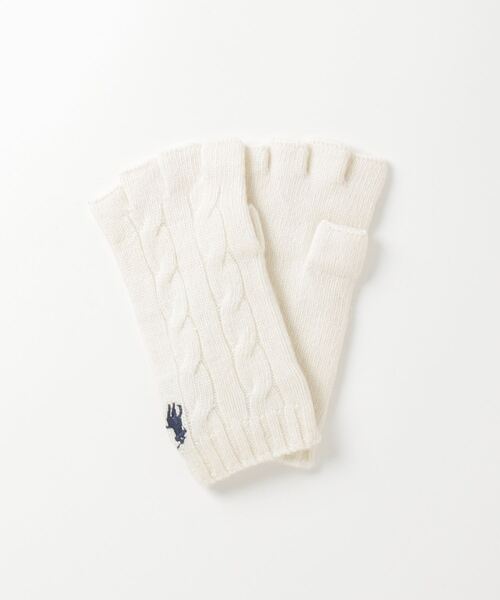 ケーブル ウールカシミヤ フィンガーレス グローブ（手袋）｜POLO