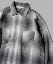 C.E.L.STORE | DAN RIVER / ダンリバー DAMAGED BOX SHIRTS ダメージ加工 ボックスシルエット シャツ チェック ブラック(シャツ/ブラウス)