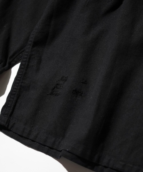 C.E.L.STORE（セルストア）の「DAN RIVER / ダンリバー DAMAGED BOX SHIRTS ダメージ加工 ボックスシルエット シャツ チェック ブラック（シャツ/ブラウス・メンズ・ベージュ/ブラック/グレー・LARGE/MEDIUM）」の14枚目の写真