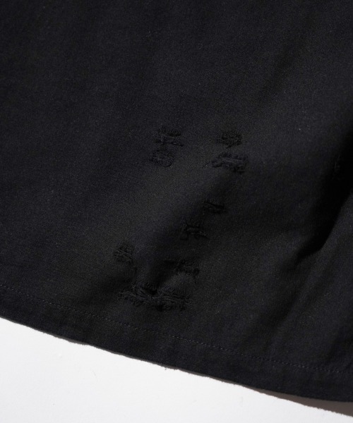 C.E.L.STORE（セルストア）の「DAN RIVER / ダンリバー DAMAGED BOX SHIRTS ダメージ加工 ボックスシルエット シャツ チェック ブラック（シャツ/ブラウス・メンズ・ベージュ/ブラック/グレー・LARGE/MEDIUM）」の19枚目の写真