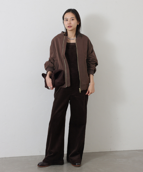 JOURNAL STANDARD（ジャーナルスタンダード）の「《追加2》【洗える】Light MA-1（MA-1・レディース・チョコ/ブラック系その他・FREE）」の4枚目の写真