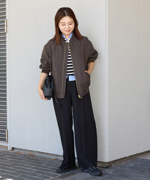 JOURNAL STANDARD（ジャーナルスタンダード）の「《追加2》【洗える】Light MA-1（MA-1・レディース・チョコ/ブラック系その他・FREE）」の5枚目の写真