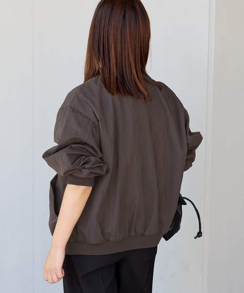 JOURNAL STANDARD（ジャーナルスタンダード）の「《追加2》【洗える】Light MA-1（MA-1・レディース・チョコ/ブラック系その他・FREE）」の8枚目の写真