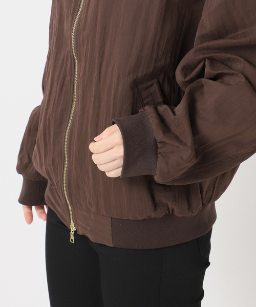 JOURNAL STANDARD（ジャーナルスタンダード）の「《追加2》【洗える】Light MA-1（MA-1・レディース・チョコ/ブラック系その他・FREE）」の22枚目の写真