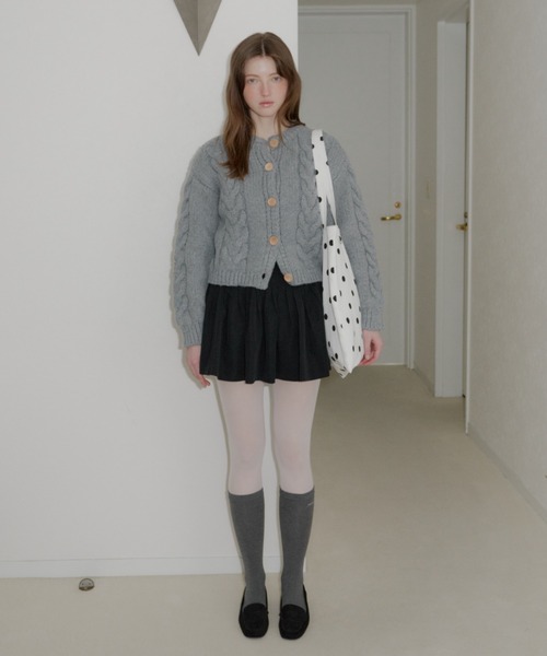 GIUNON（ジウノン）の「key hook dot tote / キーフックドットトートバッグ（トートバッグ・レディース・ブラック/ホワイト・FREE）」の3枚目の写真