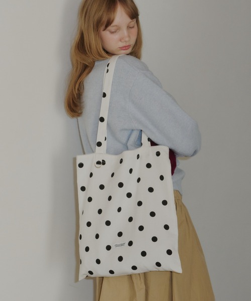 GIUNON（ジウノン）の「key hook dot tote / キーフックドットトートバッグ（トートバッグ・レディース・ブラック/ホワイト・FREE）」の15枚目の写真